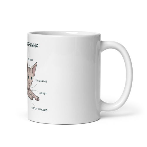 ANATOMY OF A SPHYNX CAT COFFEE MUG
