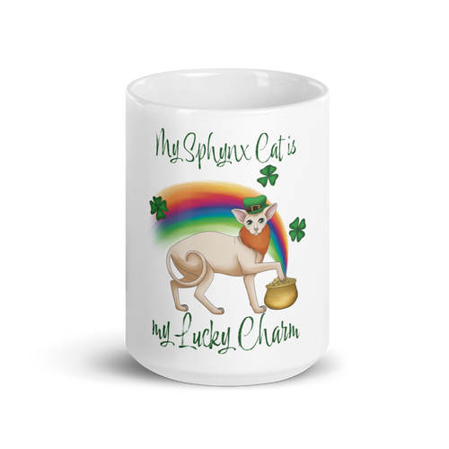 MY SPHYNX IS MY LUCKY CHARM COFFEE MUG