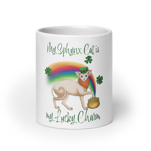 MY SPHYNX IS MY LUCKY CHARM COFFEE MUG