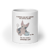 WOMAN CAN'T SURVIVE ON COFFEE ALONE COFFEE MUG
