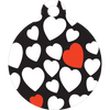 White Hearts HD Dog ID Tag