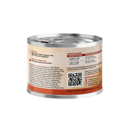 Wild Islands New Zealand Venison Recipe Premium Grain-free Canned Dog Food 185g