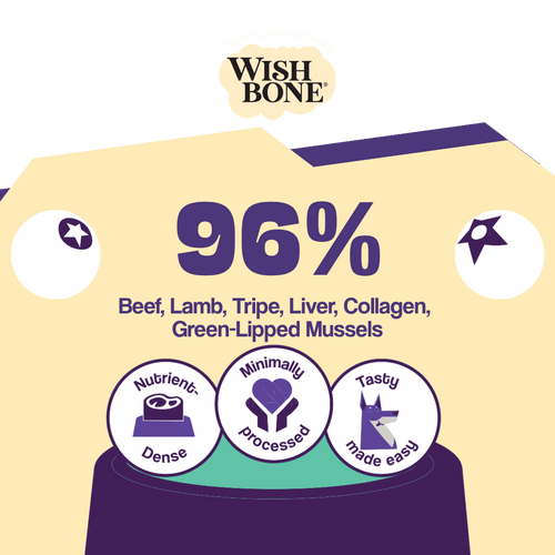 Wishbone Air-Dried Beef & Lamb Recipe Dog Food - 454g