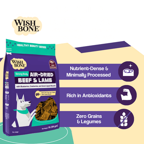 Wishbone Air-Dried Beef & Lamb Recipe Dog Food - 454g