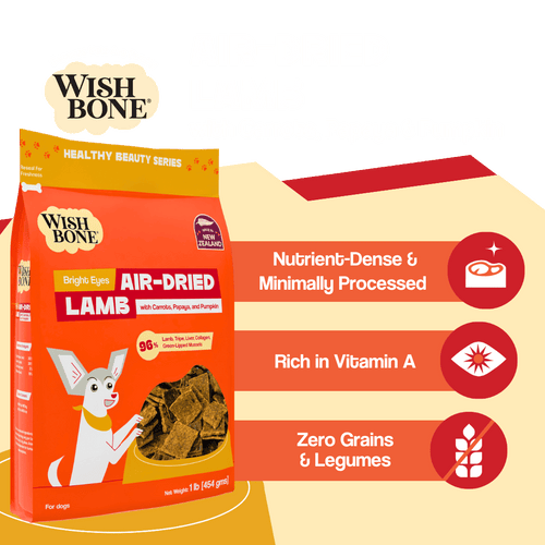 Wishbone Air-Dried Lamb Recipe Dog Food - 454g