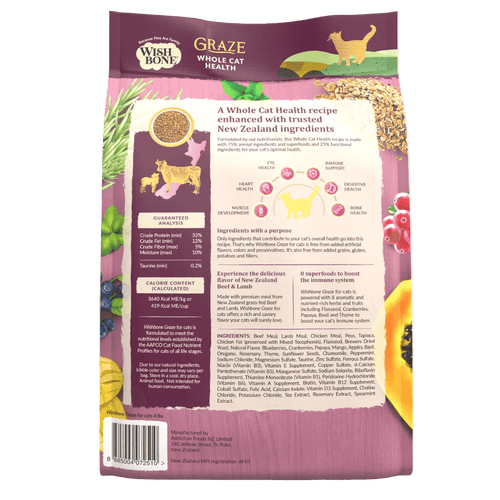 Wishbone Graze Beef and Lamb Dry Cat Food