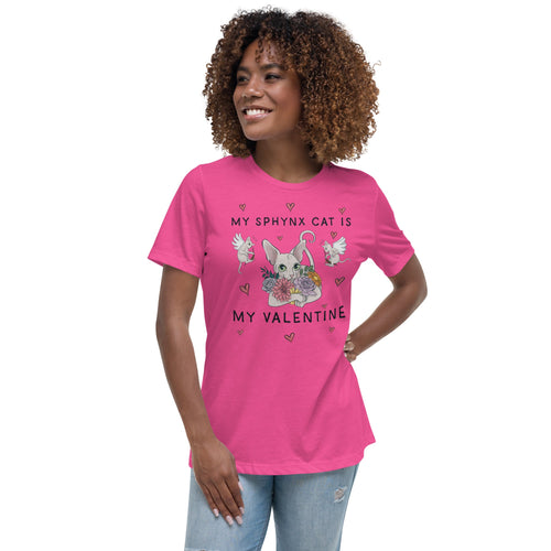 MY SPHYNX CAT IS MY VALENTINE TEE