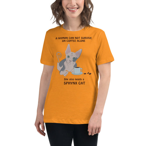 WOMAN CANT SURVIVE ON COFFEE ALONE TEE