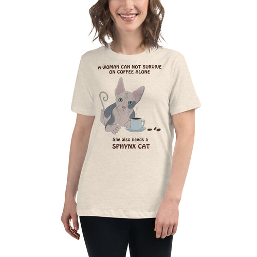 WOMAN CANT SURVIVE ON COFFEE ALONE TEE