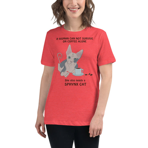 WOMAN CANT SURVIVE ON COFFEE ALONE TEE