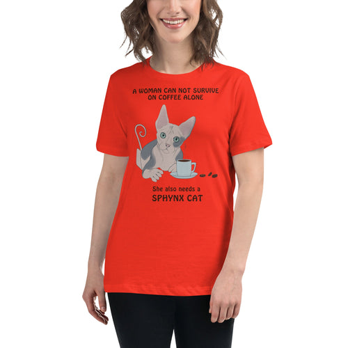 WOMAN CANT SURVIVE ON COFFEE ALONE TEE