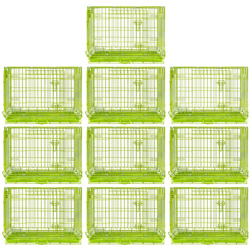 30 Collapsible Green Dog Crate GRN30