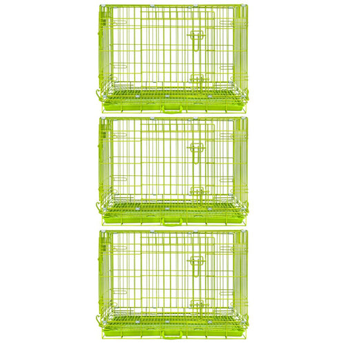 30 Collapsible Green Dog Crate GRN30