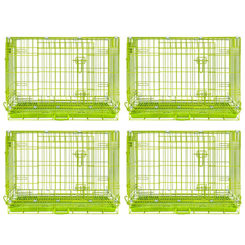 30 Collapsible Green Dog Crate GRN30