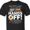 Hands Off Shirt – 8647 Anti Trump Political Activist Tee, Get Your Tiny Orange Hands Off Message Dark Shirt 682178
