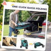 3 Wheel Pet Stroller with Easy One-Click Quick Fold, Mesh Window, Washable Cushion, for Medium Dogs